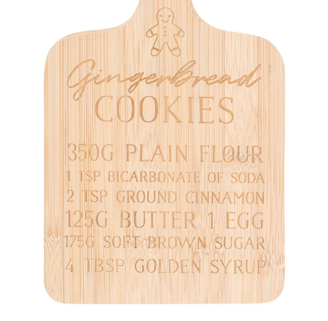 Gingerbread Cookies Bamboo Serving Board