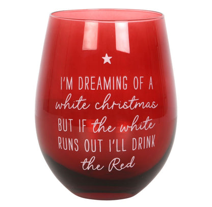 Dreaming Of A White Christmas Stemless Glass