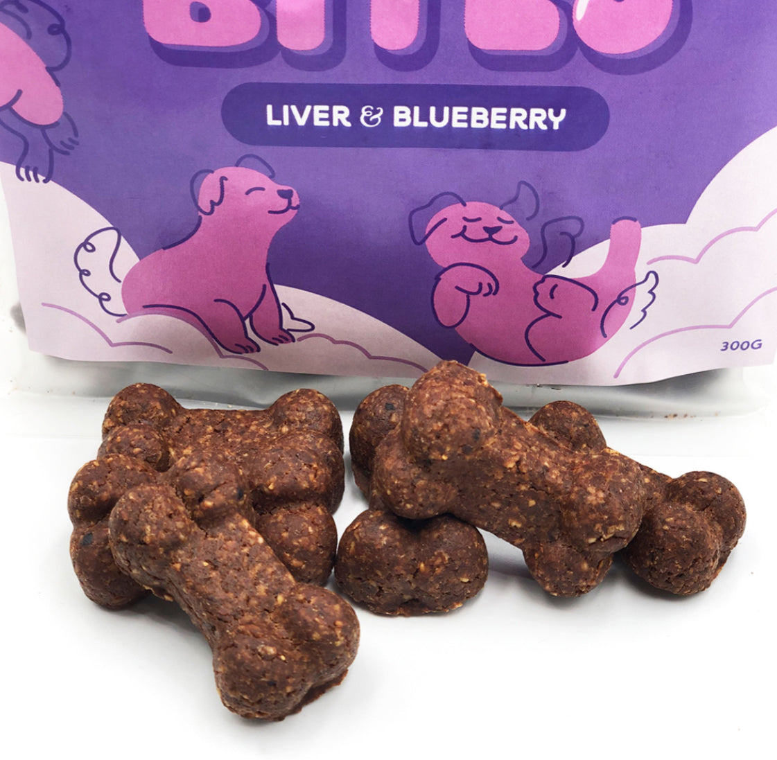 Gizzls Liver And Blueberry Soft Dog Treats 300g