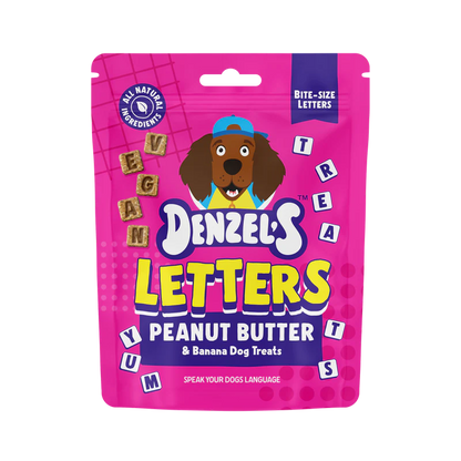Denzel’s Letters - Peanut Butter And Banana Dog Treats
