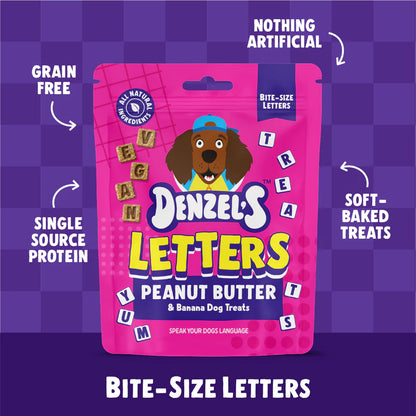 Denzel’s Letters - Peanut Butter And Banana Dog Treats