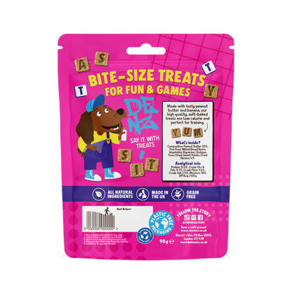 Denzel’s Letters - Peanut Butter And Banana Dog Treats