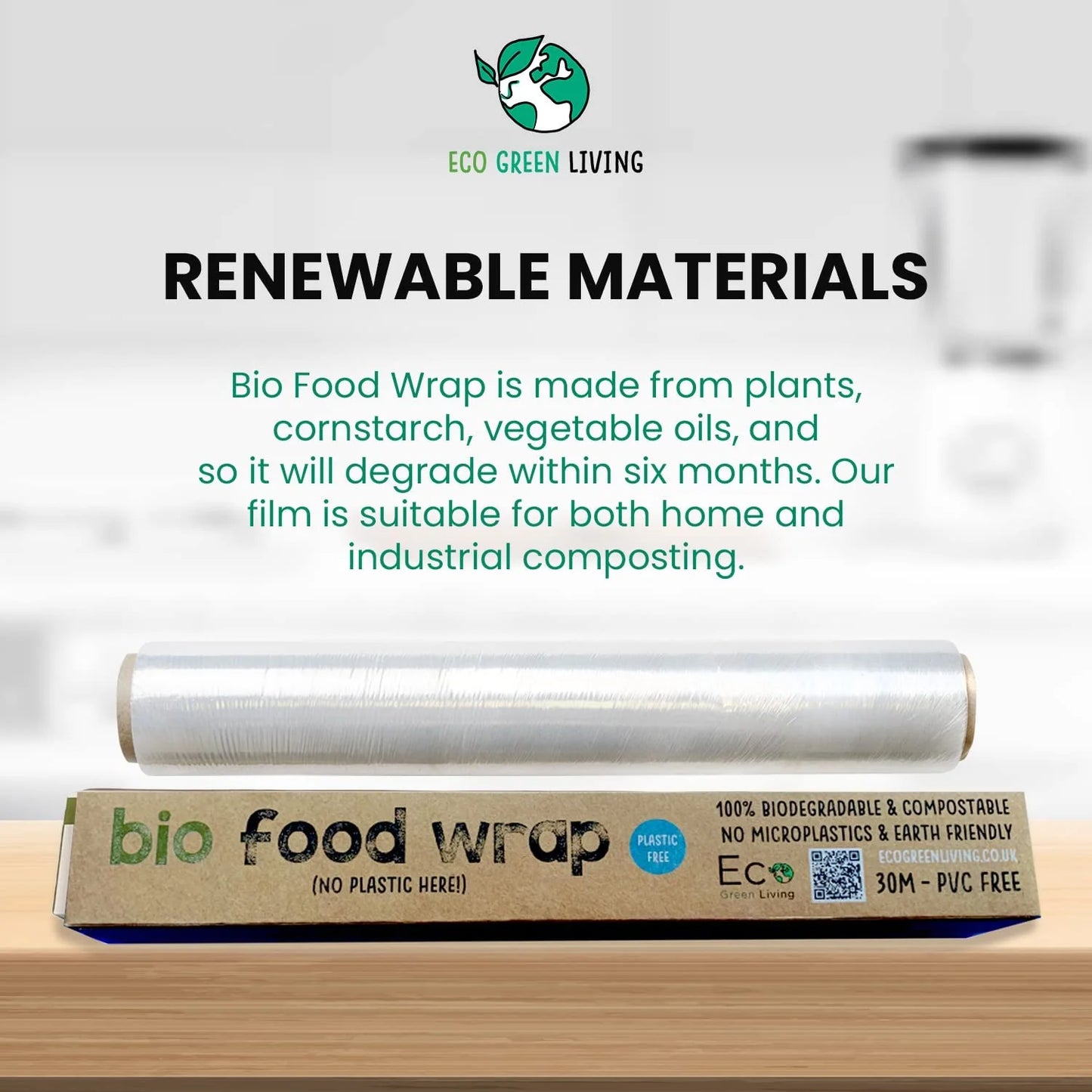 Compostable Cling Film Without The Plastic - 30cm x 30m