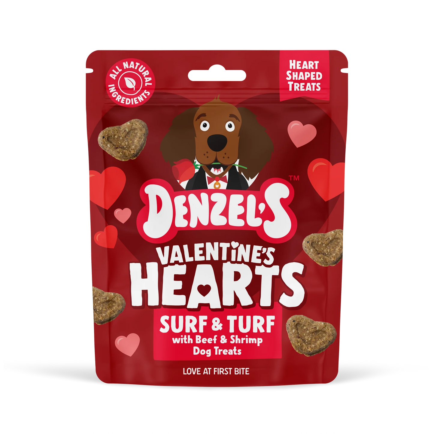 Denzel’s Valentine Surf And Turf Dog Treats
