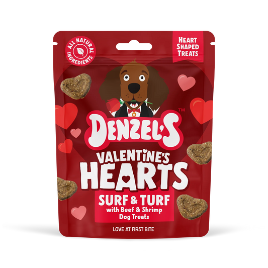 Denzel’s Valentine Surf And Turf Dog Treats