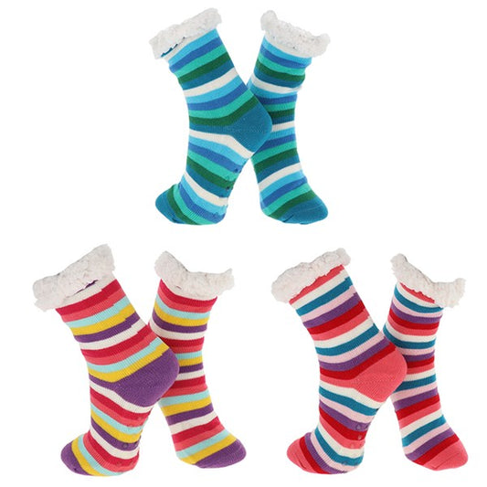 Nuzzles Ladies Cosy Socks - Stripes