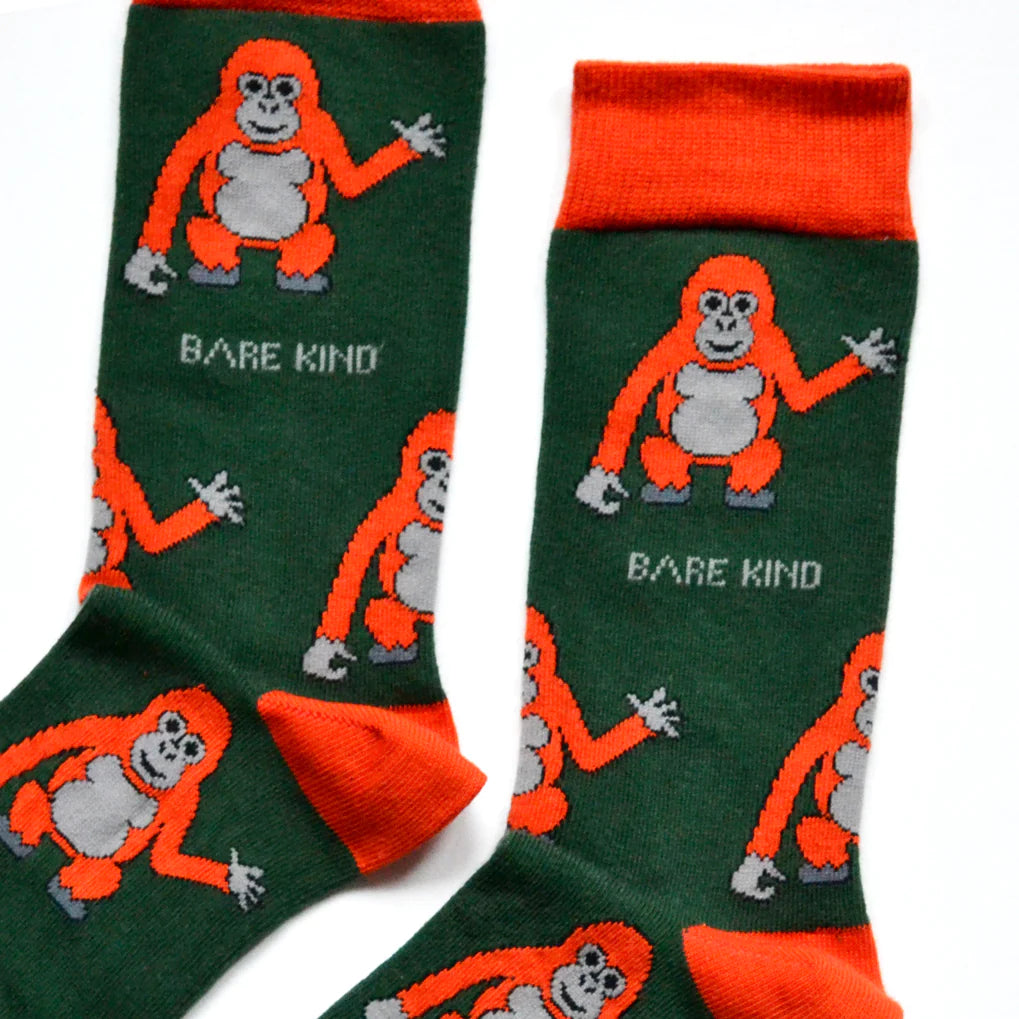 Bare Kind Bamboo Socks - Orangutans