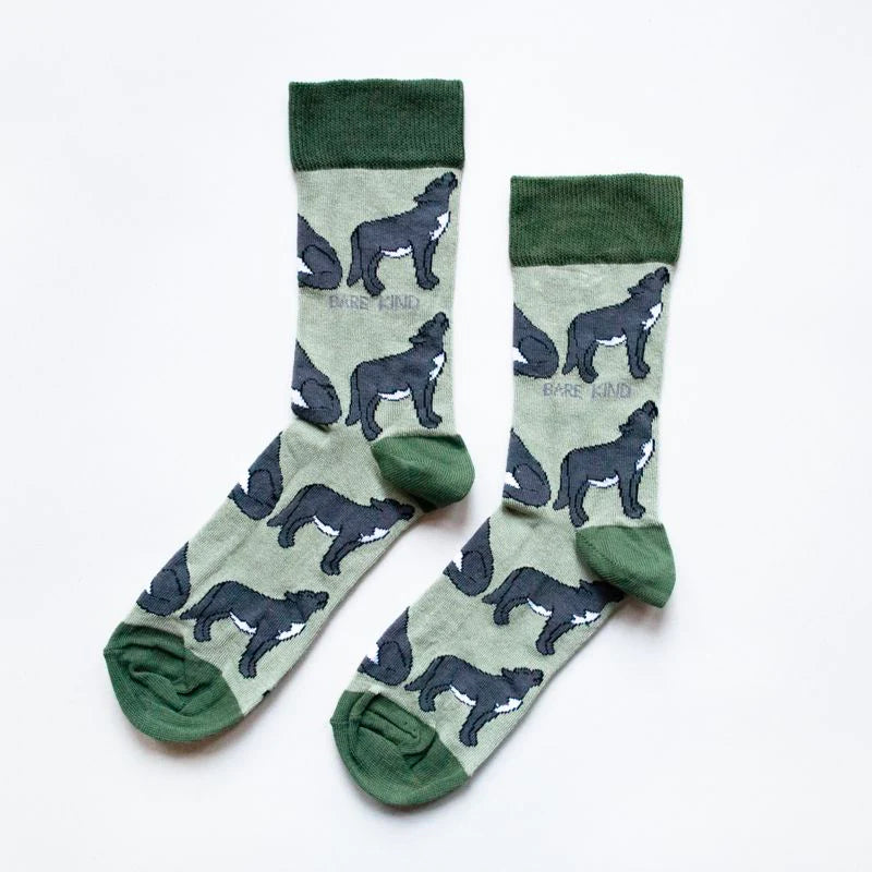 Bare Kind Bamboo Socks - Wolves