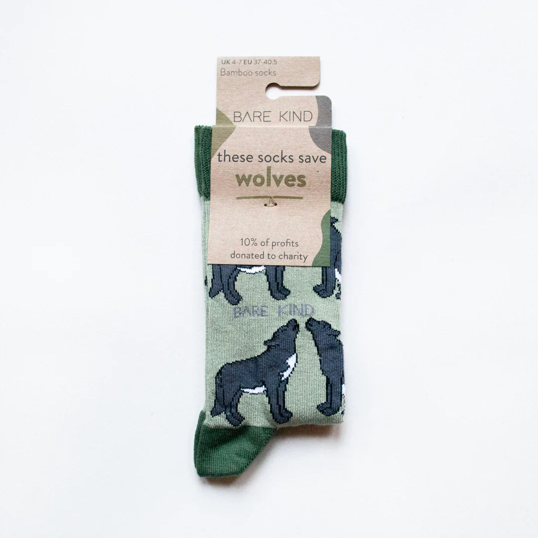 Bare Kind Bamboo Socks - Wolves