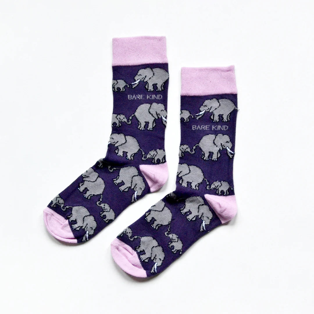 Bare Kind Bamboo Socks - Elephants