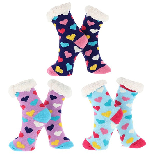 Nuzzles Ladies Cosy Socks - Hearts