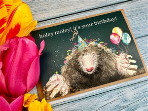 Holey Moley It’s Your Birthday A6 Card