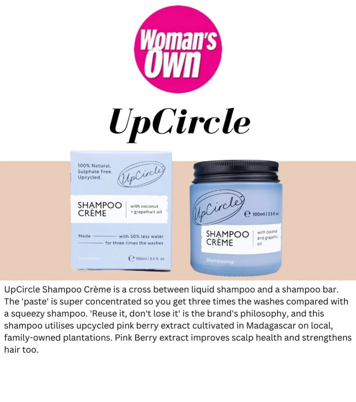 UpCircle Shampoo Crème With Pink Berry