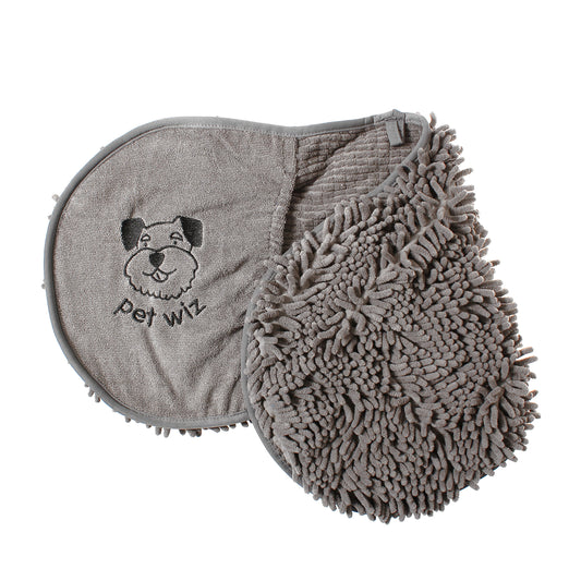 Pet Wiz Quick Drying Microfibre Noodle Towel - Grey