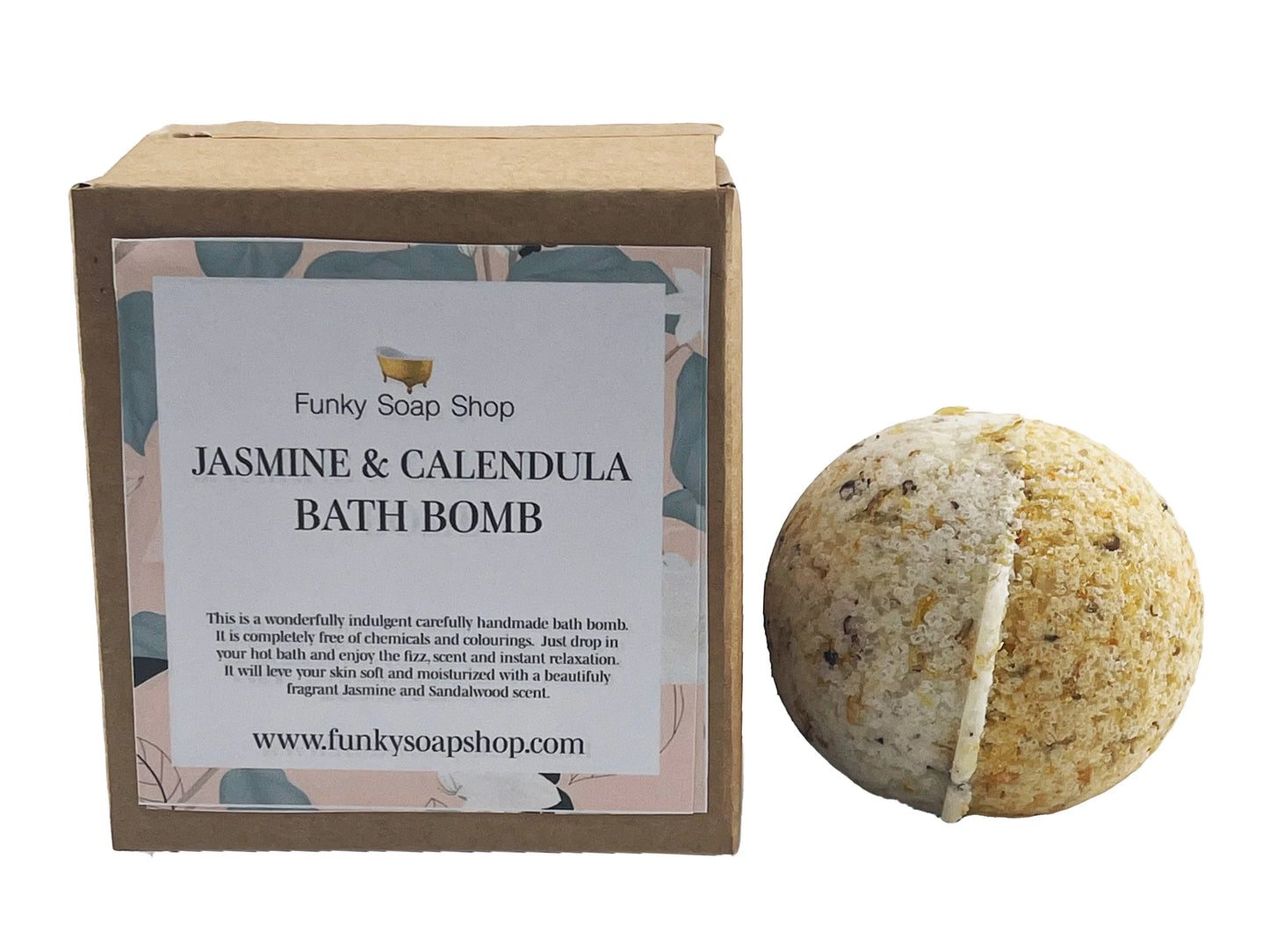 Funky Soap Shop Jasmine And Calendula Bath Bomb