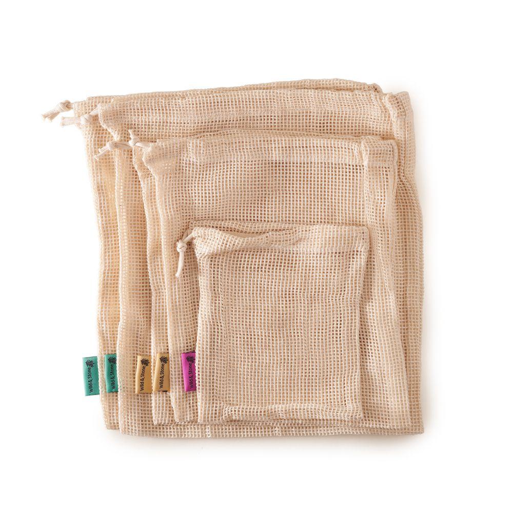 Wild And Stone Organic Cotton Reusable Mesh Produce Bags