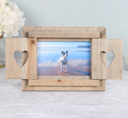 Driftwood Style Frame With Shutter