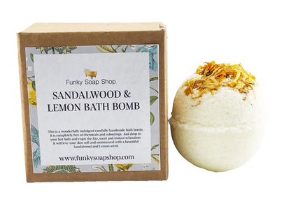 Funky Soap Shop Sandalwood And Lemon Bath Bomb