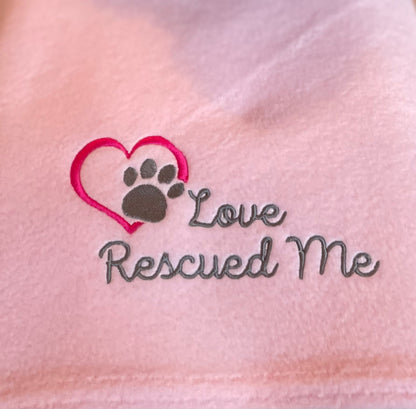Love Rescued Me Blanket - Pink