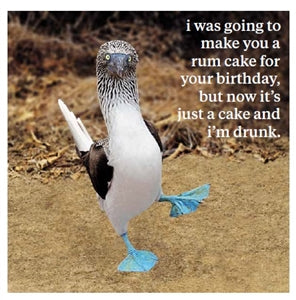 Comical Greetings Card - Rum Cake