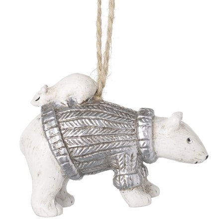 Polar Bear And Mouse Hanging Decoration