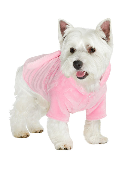 Pink Plush Dog Bathrobe