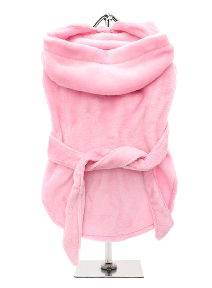 Pink Plush Dog Bathrobe